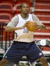 Oklahoma City Thunder player Kevin Durant trains during a practice at the American Airlines Arena in Miami, Florida. The Heat and the Oklahoma City Thunder are preparing for Game 5 of their NBA Finals scheduled for June 21