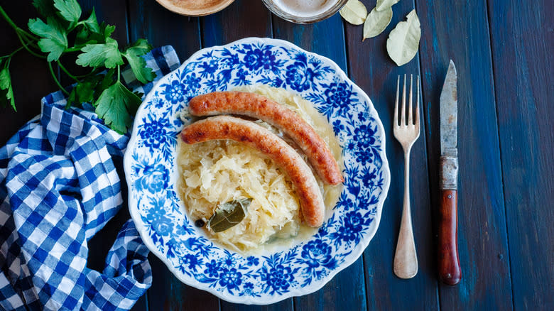 Sauerkraut and sausage 