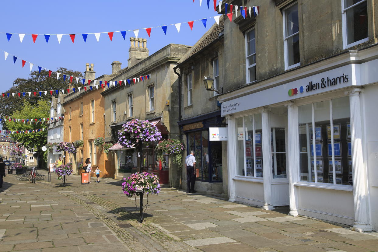 properties  Historic buildings in town of Corsham, Wiltshire, England, UK. (Photo by: Geography Photos/Universal Images Group via Getty Images)