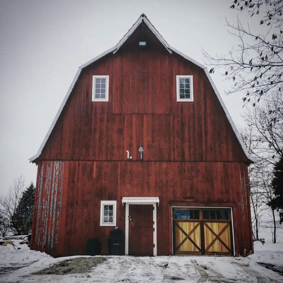 This historic barn in Ames is now an Airbnb.