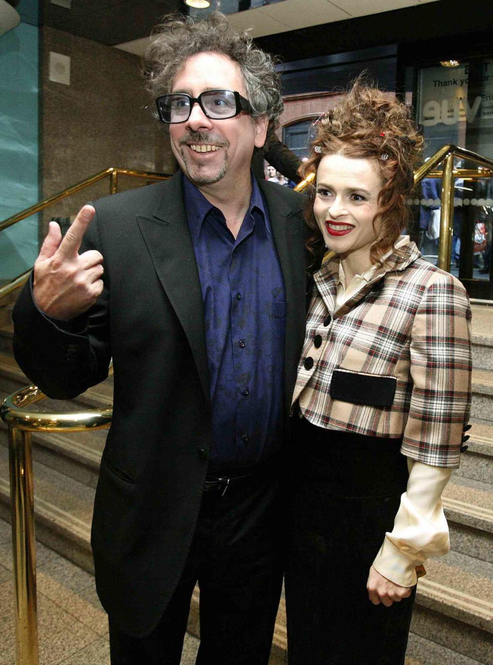 Helena Bonham Carter and Tim Burton during The Times BFI London Film Festival - The Nightmare Before Xmas 3D - Foyer at Odeon West End in London, Great Britain