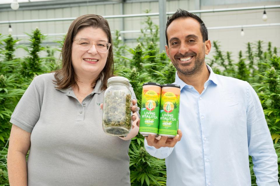 Treadwell Farms co-owner Jammie Treadwell and Daniel Koenigkann, owner and brewer of Living Vitalitea, combined forces to create a flavor of hemp kombucha.