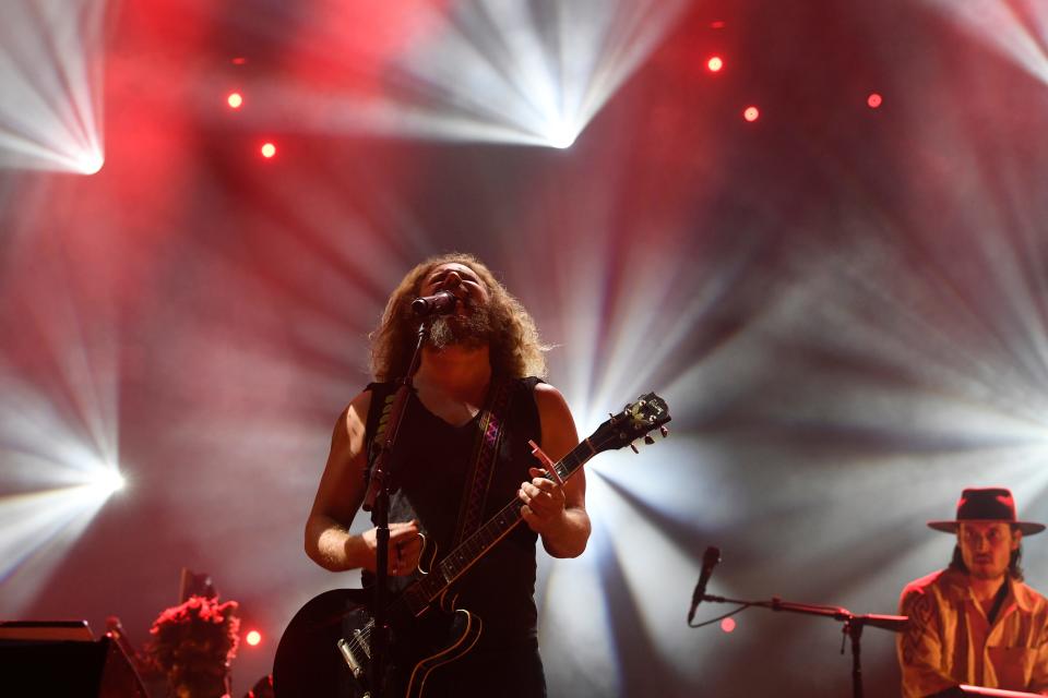 Jim James of My Morning Jacket performs at Bonnaroo in Manchester, Tenn., Sunday, June 18, 2023.