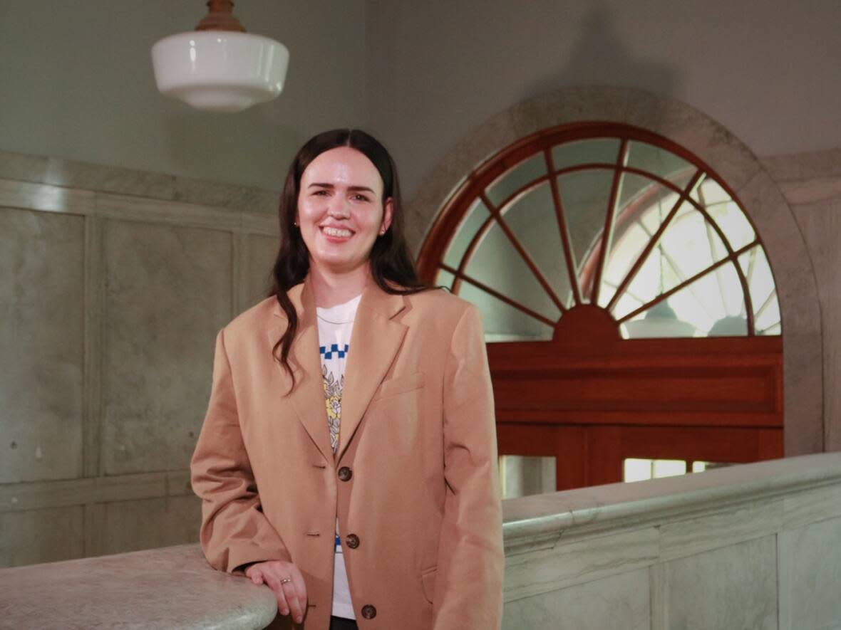 Design architect Melissa Wakefield hopes the public sees the 'effort and the care that went into honouring the heritage of this building with the needs of the Saint John Theatre Company, and their continued success within the community.' (Julia Wright/CBC - image credit)