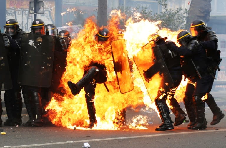 Paris demos erupted into violence