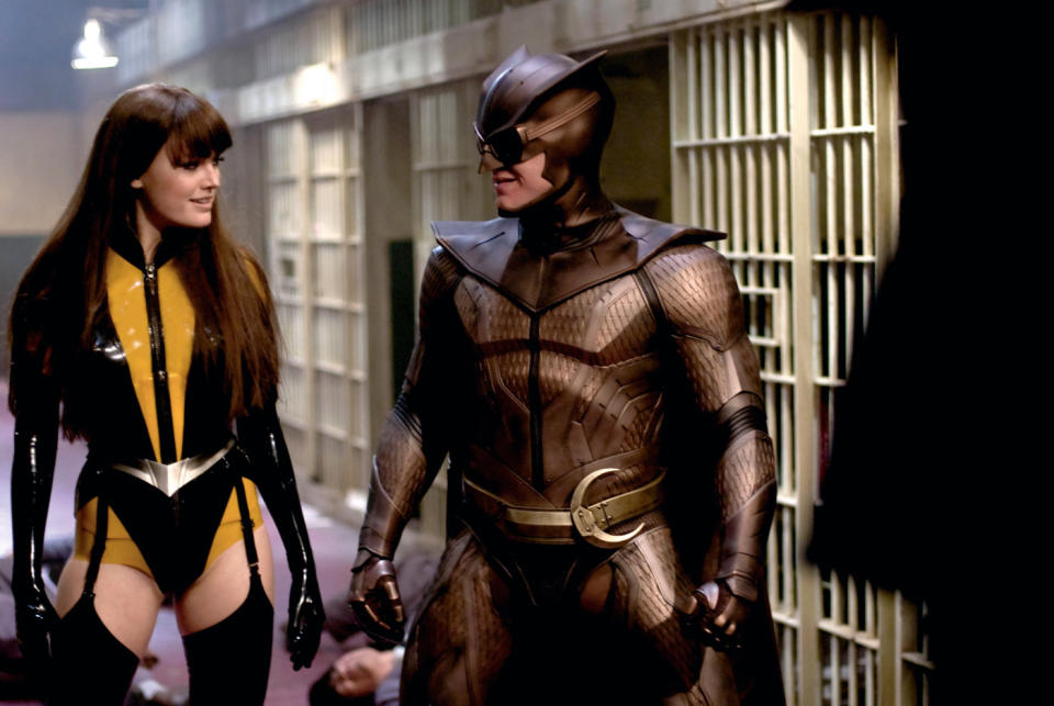 Malin Akerman and Patrick Wilson in Watchmen (Universal Pictures 2009)