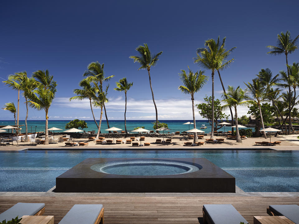 The pool at Kona Village, a Rosewood Resort