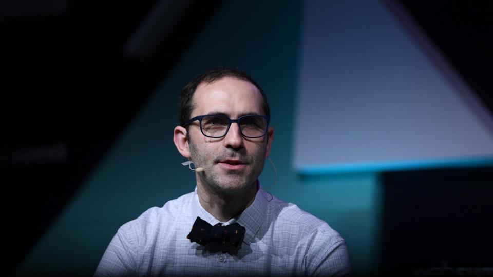 PHOTO: Emmett Shear, Twitch, speaks during day two of Web Summit 2018 at the Altice Arena on November 7, 2018 in Lisbon. (Eoin Noonan/Getty Images, FILE)