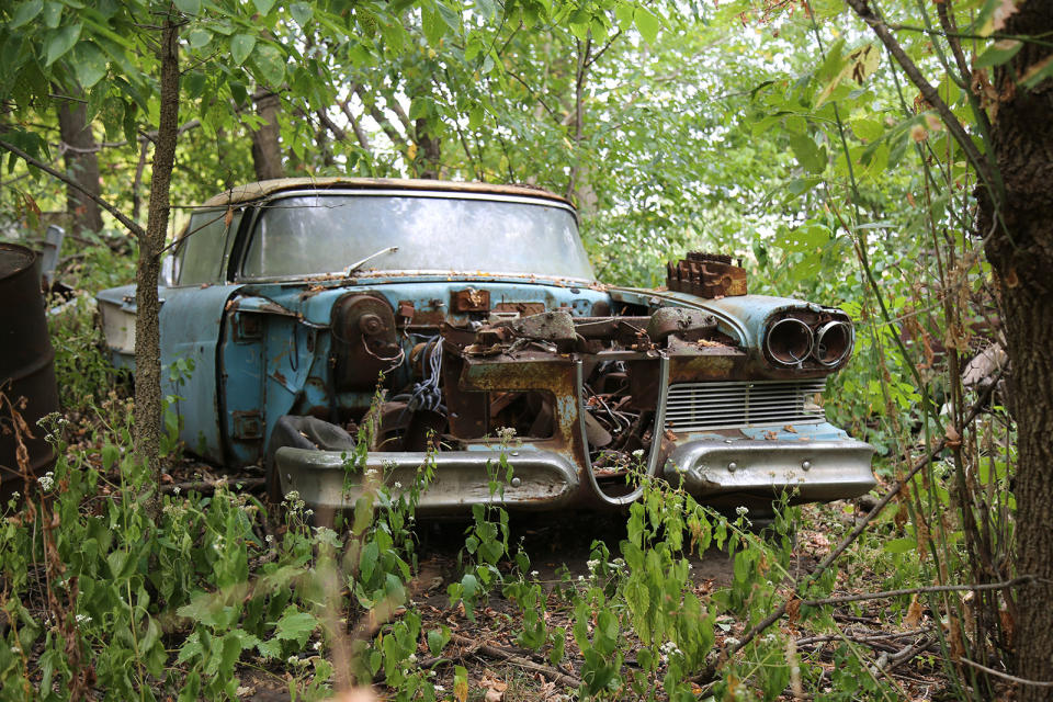 <p>Considering that it was such a massive sales flop, it’s surprising how many Edsels still exist in junkyards. Ron’s Auto Salvage has at least three of them, including this 1958 Ranger.</p><p>1958 was the marque’s best year, with <strong>68,045</strong> of them rolling off the line. But it was a far cry from the 200,000 projected sales. Ford announced the abandonment of its Edsel misadventure in November 1959.</p>