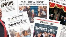 <p>Here's a selection of newspaper front pages addressing the new occupant of the Oval Office. (newseum.org) </p>