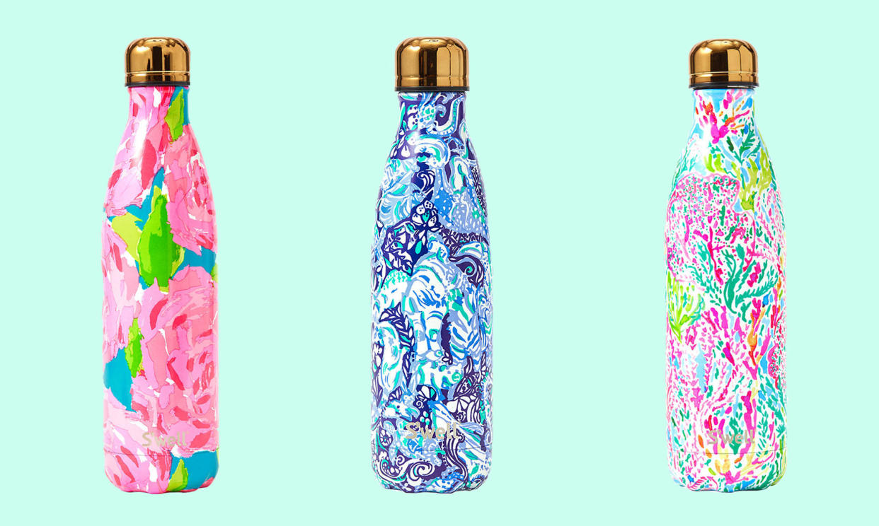 On April 1, you can buy one Lilly Pulitzer x S'well bottle and get one for free (Photo: Lilly Pulitzer)