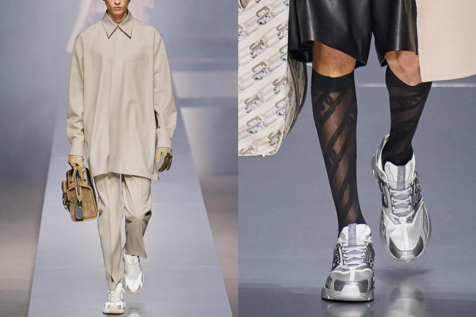 Men's Fashion Week Fall Winter 2022 Sneakers Designer Louis Vuitton Fendi Sacai Nike Cortez