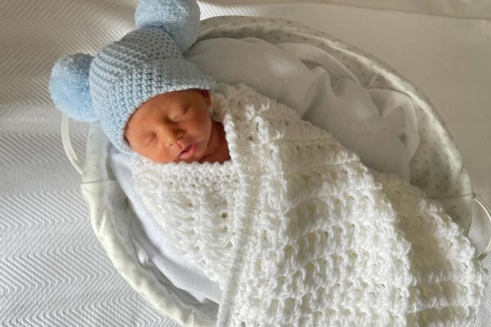 Perrie shared an image of her newborn son, Axel Oxlade-Chamberlain, on Instagram (Perrie Edwards/Instagram)