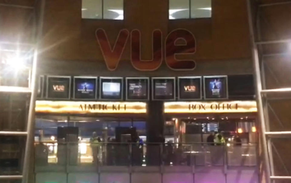 Police were called after more than 100 youths gathered at the cinema, some with machetes (Picture: Rachel Allison/PA Wire)