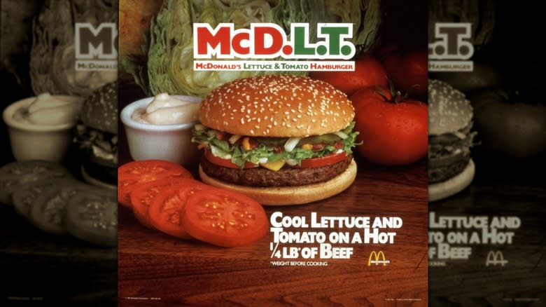 vintage McD.L.T. McDonald's advertisement