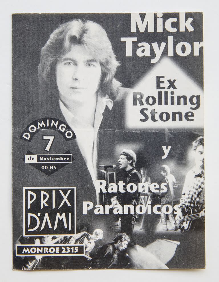 Promoción de la llegada de Mick Taylor a Prix D'Ami