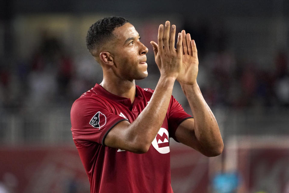 Toronto FC defender Justin Morrow is one of more than 70 members of MLS's first Black Players Coalition. Morrow will serve as the organization's executive director. (Jeff Chevrier/Getty Images)