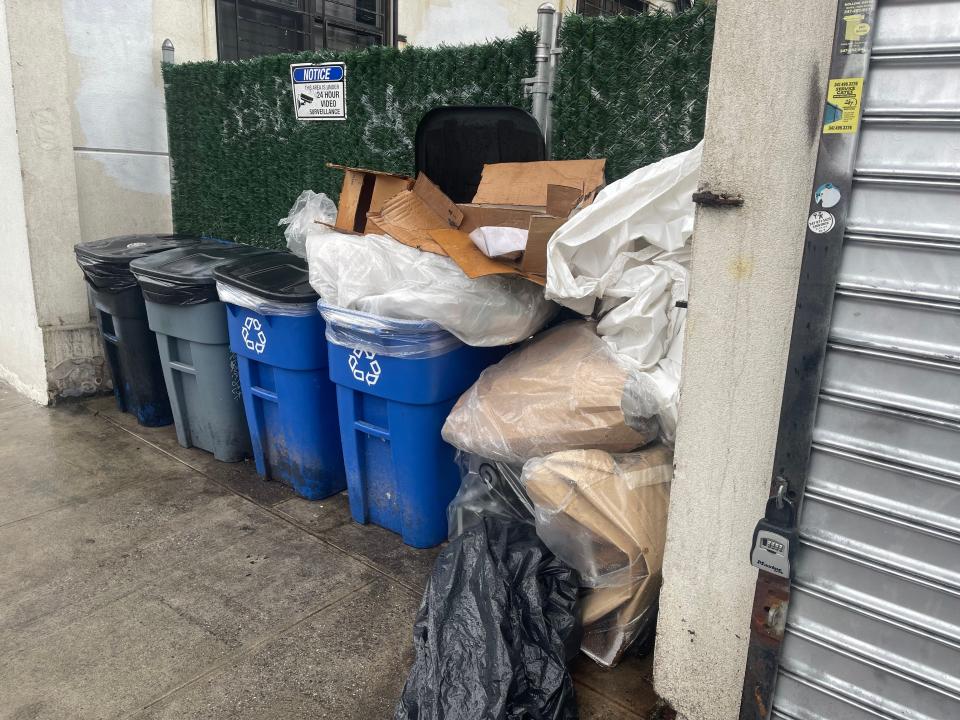 trash outside nyc apartment building