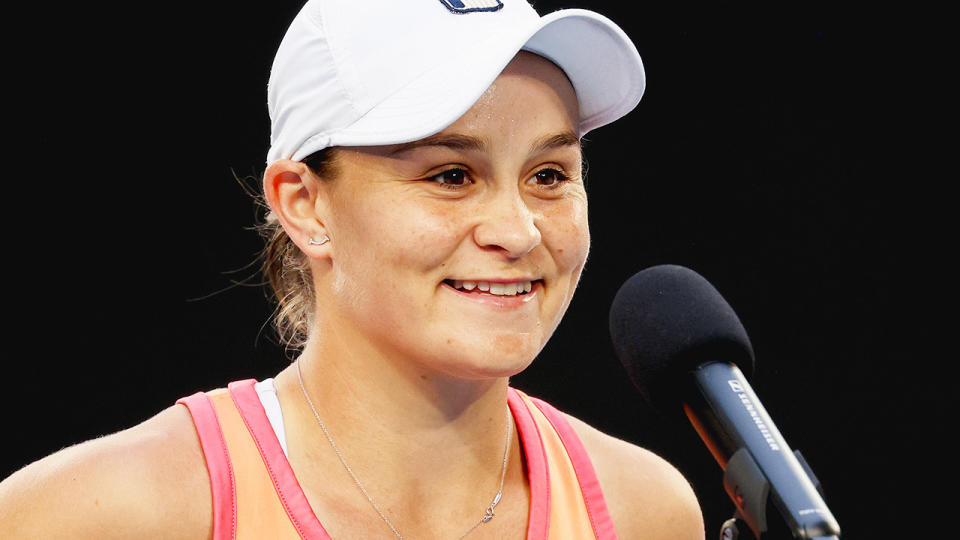 Ash Barty, pictured here after her win over Ana Bogdan at the WTA 500 Yarra Valley Classic.