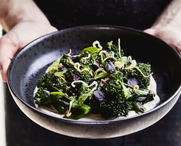 PHOTO: Grilled broccolini at Geraldine's made by executive chef Chris Schaefer at the Kimpton Hotel Van Zandt in Austin, TX. (Chris Schaefer/Kimpton Hotel Van Zandt)