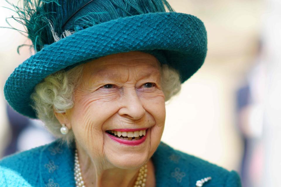 Queen Elizabeth II visited the set of "Coronation Street" and Manchester Cathedral in Manchester, northwest England on July 8, 2021.