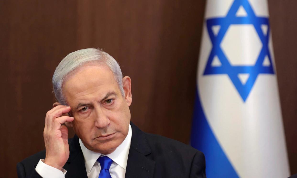 <span>Benjamin Netanyahu has said forthcoming decisions by the ICC could set a dangerous precedent.</span><span>Photograph: Abir Sultan/AP</span>