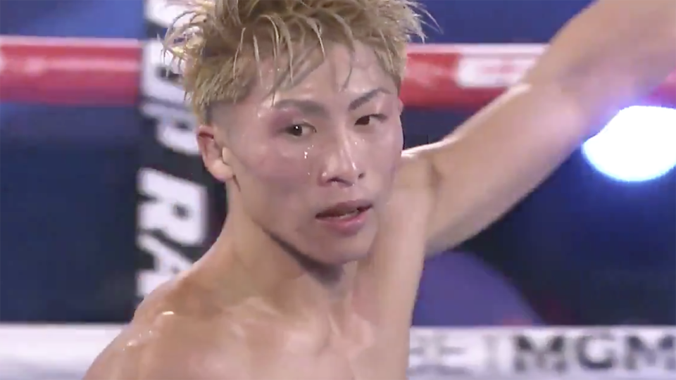 Japan's Naoya Inoue is pictured after defeating Jason Moloney.