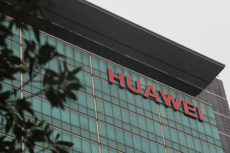 A Huawei logo is pictured at the headquarters of the Chinese telecommunications equipment and smartphone maker in Shenzhen, Guangdong province, China March 6, 2019. REUTERS/Yuyang Wang