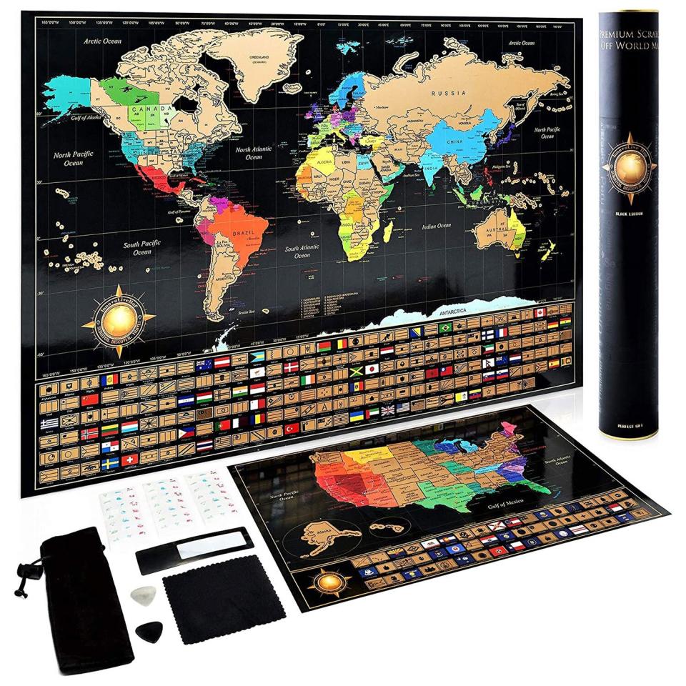 Scratch Off World Map Poster