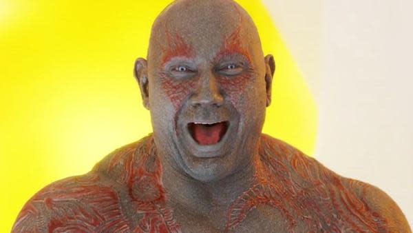 Dave Bautista como Drax en Guardianes de la Galaxia Vol. 2