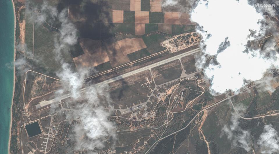 A full view of Belbek Air Base as of May 16, 2024. <em>Satellite image ©2024 Maxar Technologies.</em>