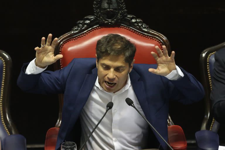 Axel Kicillof, anteayer, en la Legislatura