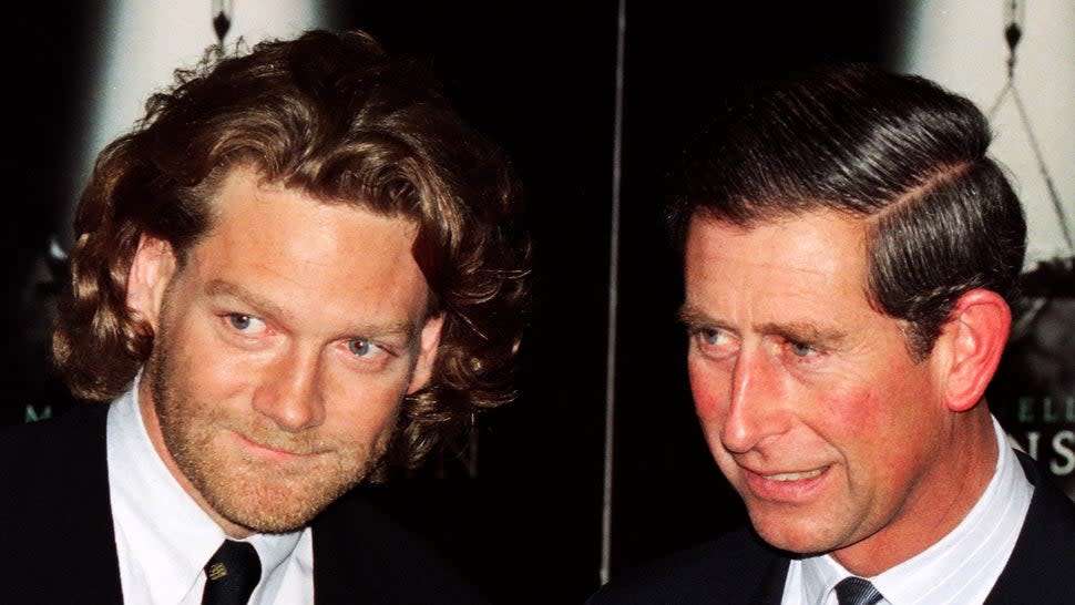 Kenneth Branagh and King Charles III attend 'Frankenstein' premiere in 1994.