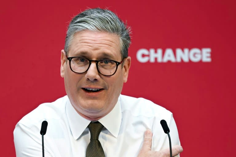 El líder del Partido Laborista británico, Keir Starmer, presenta el programa electoral, el 13 de junio de 2024 en Mánchester (Oli Scarff)