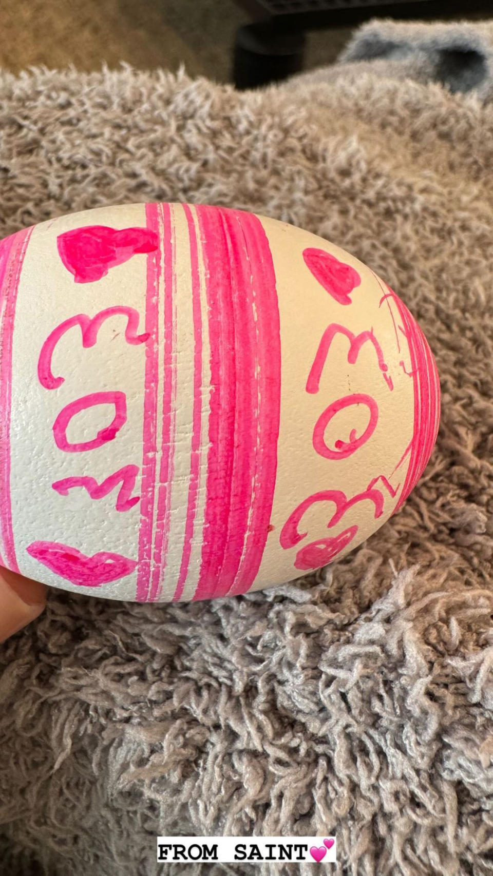 Kim Kardashian Gifted Custom Mom Easter Egg from Son Saint