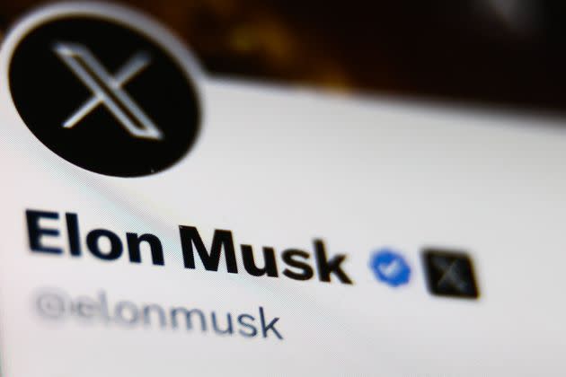 Elon Musk's X account is pictured. Musk purchased the social media site last year and recently said that the company has experienced a 50% drop in advertising revenue.