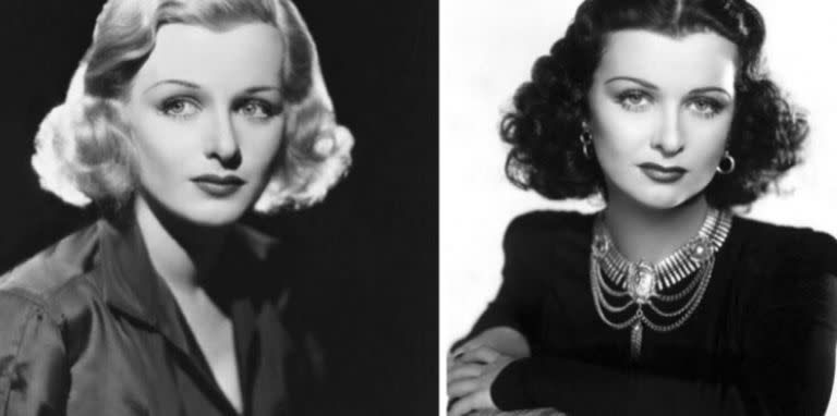 La transformación de Joan Bennett: de rubia angelical en los años 30 a mujer fatal de cabellos oscuros en los años 40.