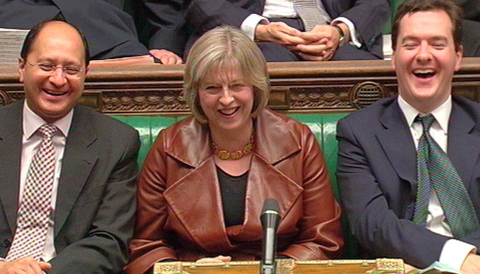 Happier days. Shailesh Vara with Theresa May and George Osborne(PA)