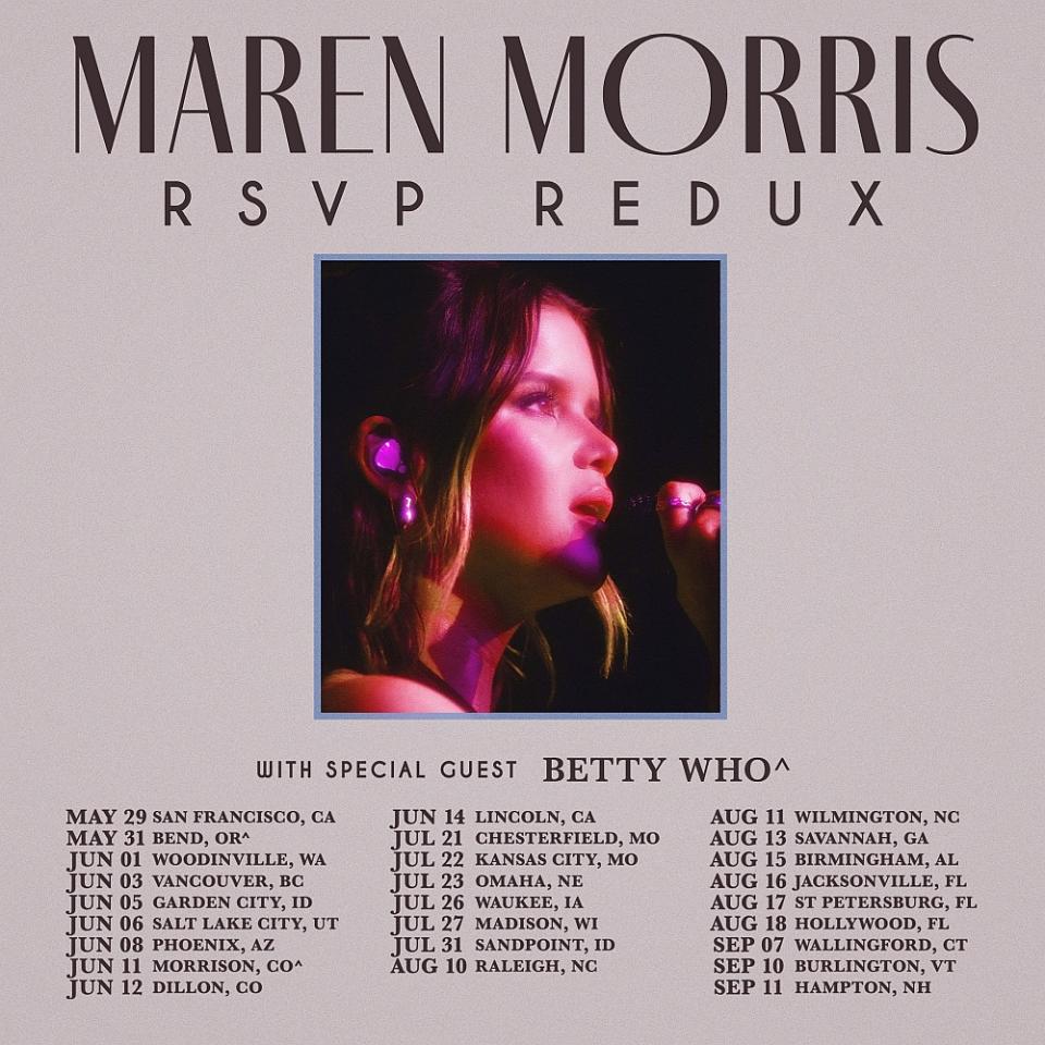 maren morris 2024 tour dates poster