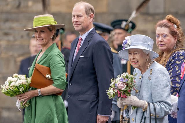 PA Images/INSTARimages.com Queen Elizabeth with Prince Edward and Sophie in June 2022.