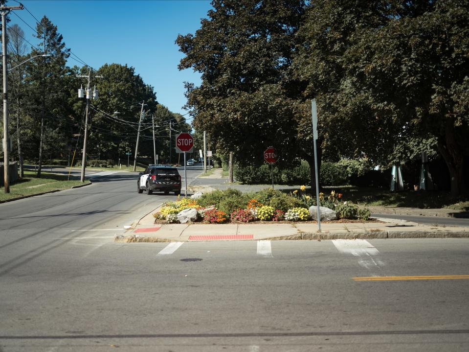 A view of the intersection of Onondaga Avenue and Bellevue Avenue in Syracuse, NY on Friday, September 15, 2023. A decade prior, a Syracuse police cruiser ran a redlight and crashed into Deshane Levere's four-door sedan, injuring her back.