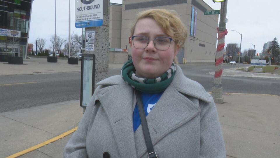 Kat Hales is a Transit Windsor user who relies on the service for both work and school. 