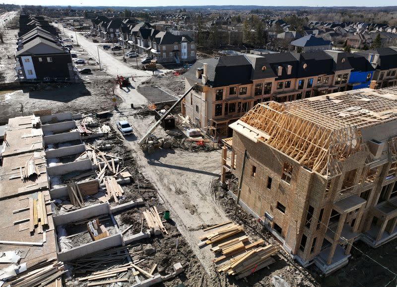 FILE PHOTO: Townhouses under construction in King City