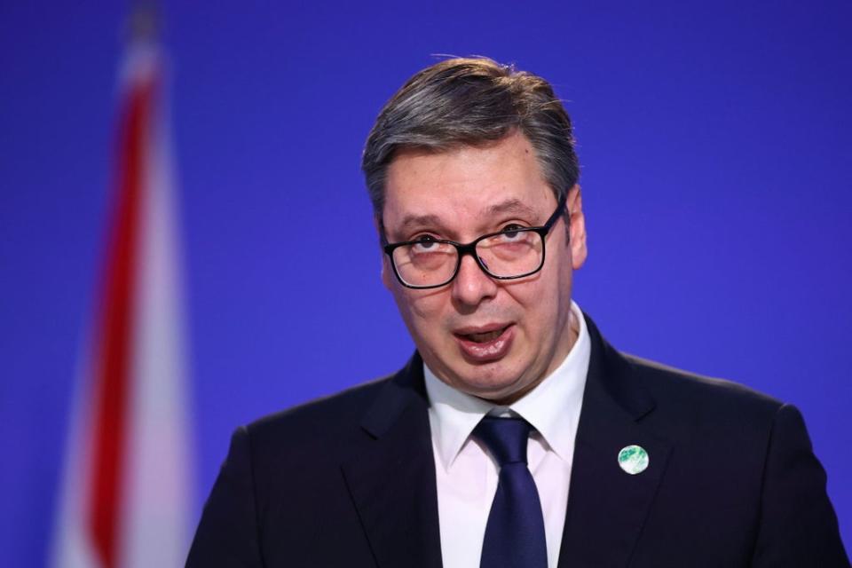 Serbian president Aleksandar Vucic has called on Australia to let Djokovic leave the “horrific hotel” where he is being detained (Hannah McKay/PA) (PA Wire)