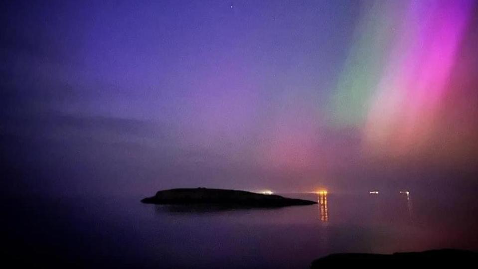 Northern Lights over Moelfre, Anglesey