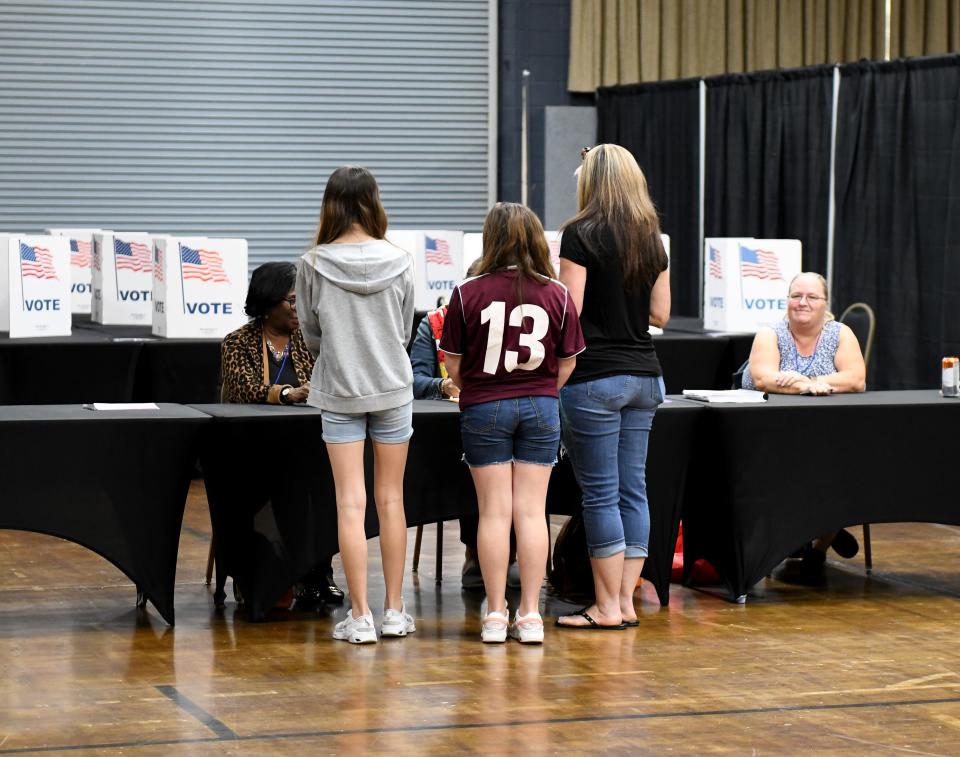 Voters take to the polls Tuesday, May 14, 2024, at the Wicomico Civic Center in Salisbury, Maryland.
