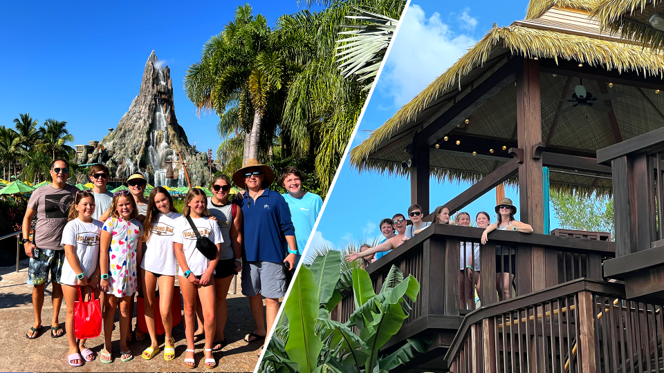 At Universal Orlando&#39;s Volcano Bay water park, guests can rent single and family suite cabanas for the day. (Photos: Terri Peters)