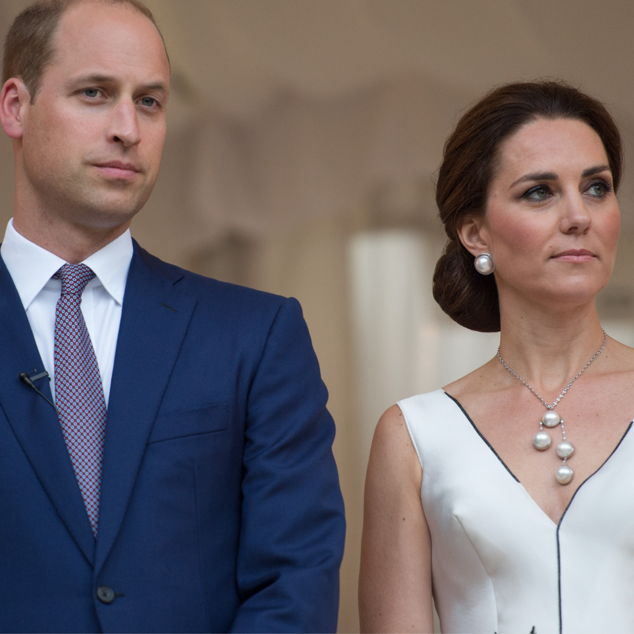  Prince William, Duke of Cambridge and Catherine, Duchess of Cambridge attend the Queen's Birthday Garden Party at the Orangeryeduring an official visit to Poland and Germany on July 17, 2017 in Warsaw, Poland. 