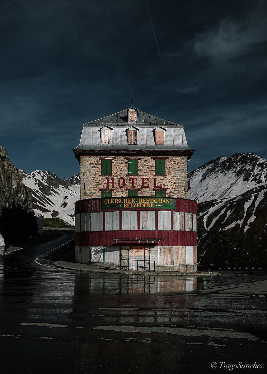 a building in the water