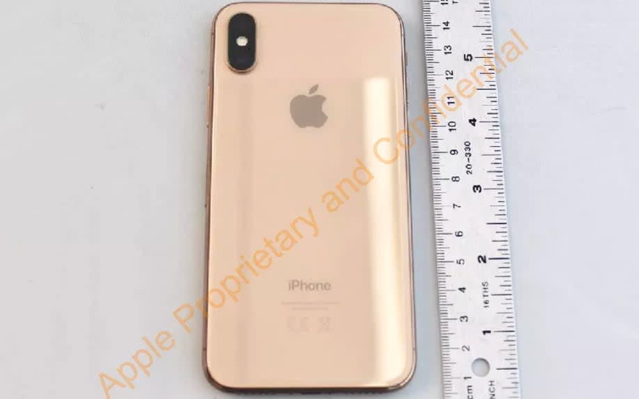 An unreleased iPhone X in gold
